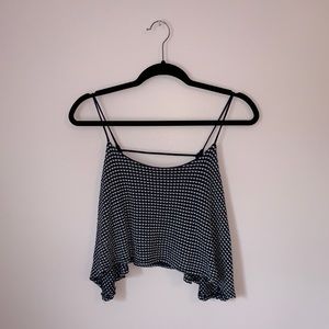 Navy Blue & White Tank Top